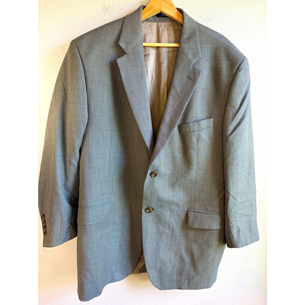 Ralph Lauren Men's 46L Gray Birdseye Wool Suit 2-Button Classic